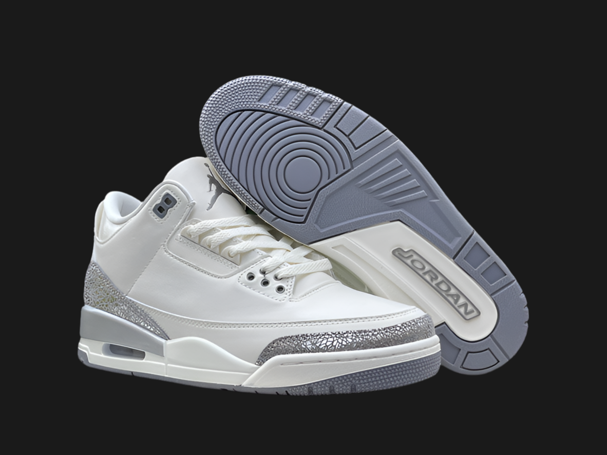 Jordan Retro 3 ‘ Sail Metallic Silver’