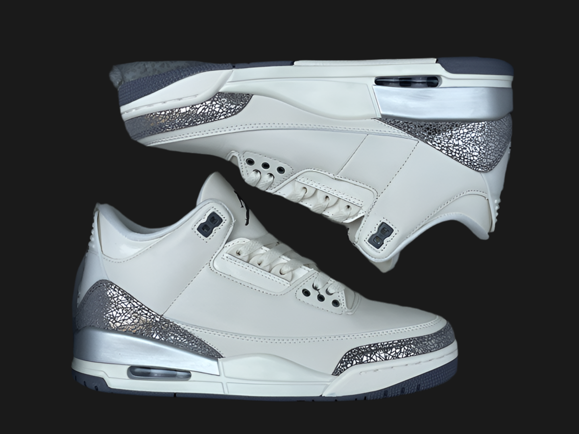 Jordan Retro 3 ‘ Sail Metallic Silver’